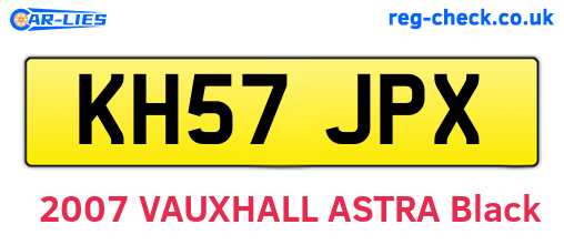 KH57JPX are the vehicle registration plates.