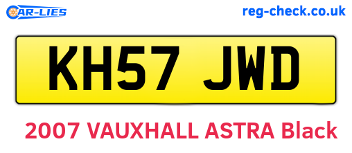 KH57JWD are the vehicle registration plates.