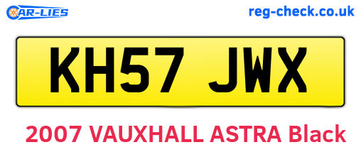 KH57JWX are the vehicle registration plates.