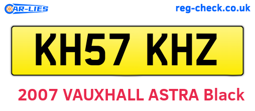 KH57KHZ are the vehicle registration plates.