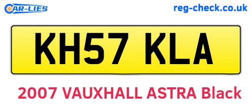 KH57KLA are the vehicle registration plates.