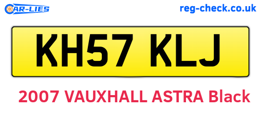 KH57KLJ are the vehicle registration plates.