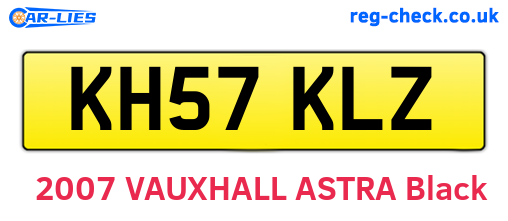 KH57KLZ are the vehicle registration plates.