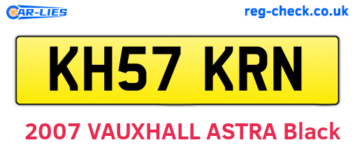 KH57KRN are the vehicle registration plates.
