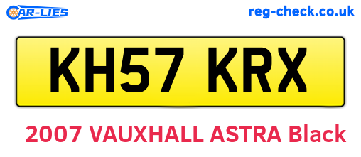 KH57KRX are the vehicle registration plates.