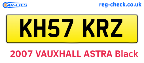 KH57KRZ are the vehicle registration plates.