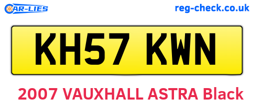 KH57KWN are the vehicle registration plates.