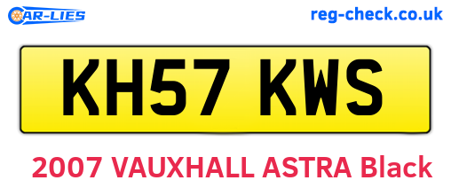 KH57KWS are the vehicle registration plates.