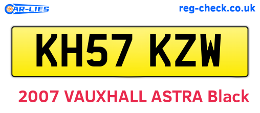 KH57KZW are the vehicle registration plates.