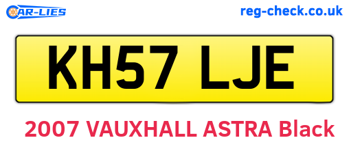 KH57LJE are the vehicle registration plates.