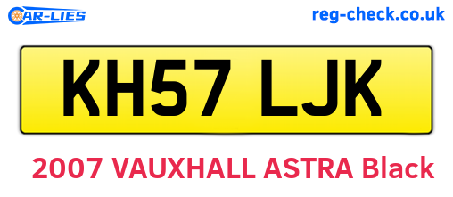 KH57LJK are the vehicle registration plates.