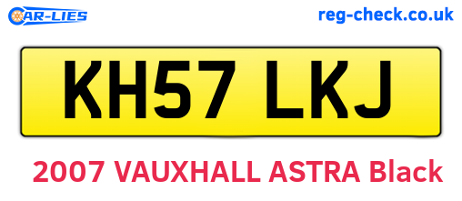 KH57LKJ are the vehicle registration plates.