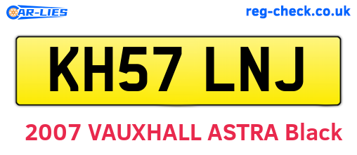 KH57LNJ are the vehicle registration plates.