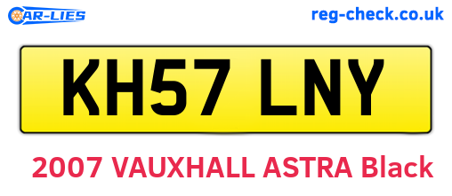KH57LNY are the vehicle registration plates.
