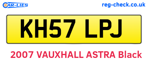 KH57LPJ are the vehicle registration plates.