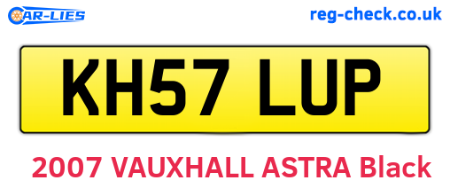 KH57LUP are the vehicle registration plates.