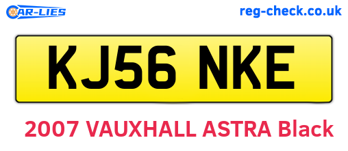 KJ56NKE are the vehicle registration plates.