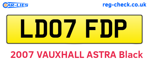 LD07FDP are the vehicle registration plates.