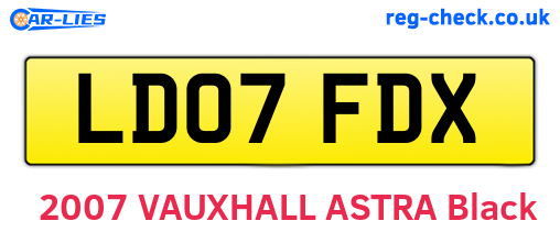 LD07FDX are the vehicle registration plates.