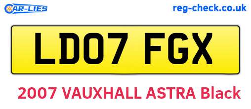 LD07FGX are the vehicle registration plates.