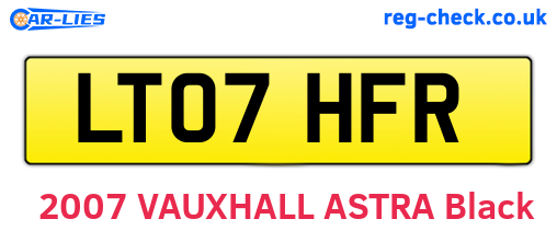 LT07HFR are the vehicle registration plates.