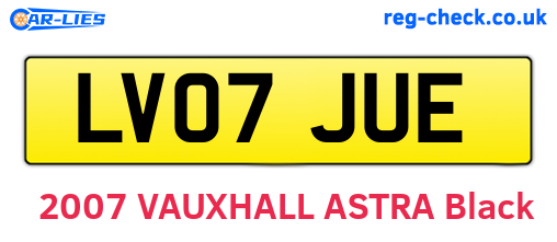 LV07JUE are the vehicle registration plates.