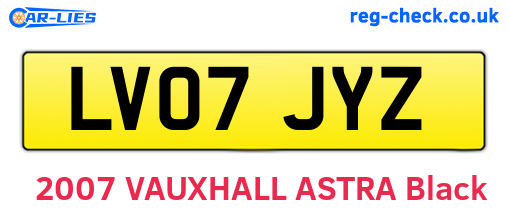 LV07JYZ are the vehicle registration plates.