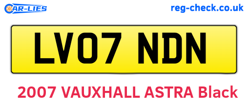 LV07NDN are the vehicle registration plates.