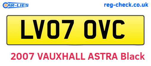 LV07OVC are the vehicle registration plates.