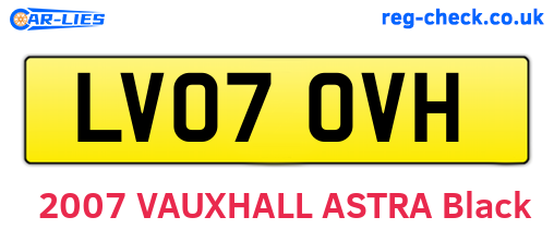 LV07OVH are the vehicle registration plates.