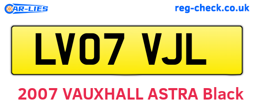 LV07VJL are the vehicle registration plates.