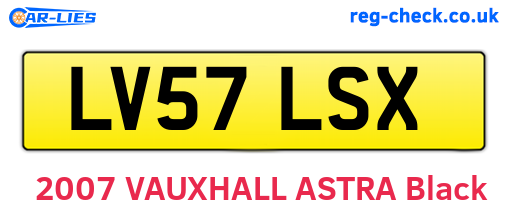 LV57LSX are the vehicle registration plates.