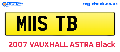 M11STB are the vehicle registration plates.