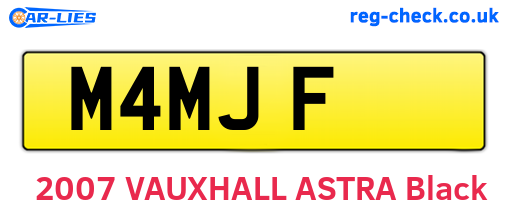 M4MJF are the vehicle registration plates.