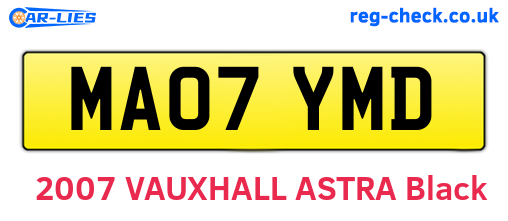 MA07YMD are the vehicle registration plates.