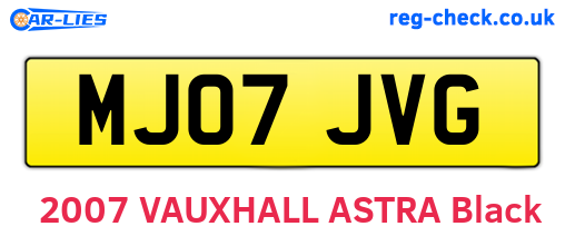 MJ07JVG are the vehicle registration plates.