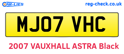 MJ07VHC are the vehicle registration plates.