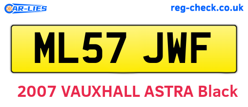 ML57JWF are the vehicle registration plates.