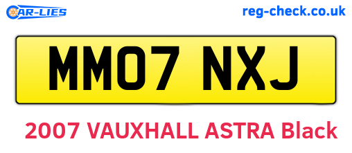 MM07NXJ are the vehicle registration plates.