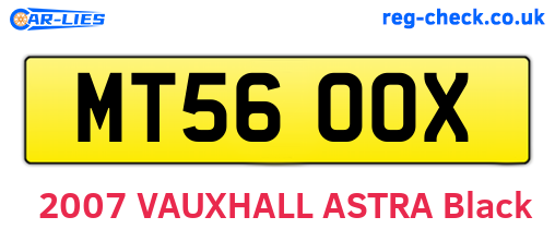 MT56OOX are the vehicle registration plates.