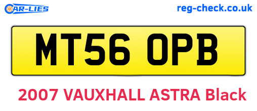 MT56OPB are the vehicle registration plates.