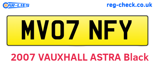 MV07NFY are the vehicle registration plates.