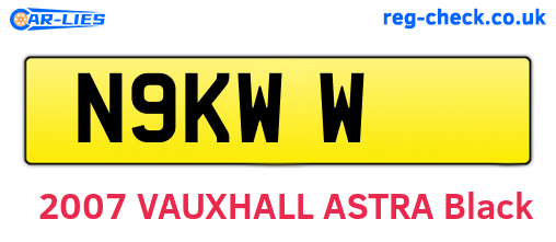 N9KWW are the vehicle registration plates.