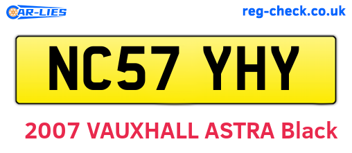NC57YHY are the vehicle registration plates.
