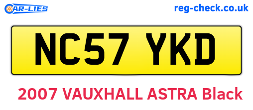 NC57YKD are the vehicle registration plates.
