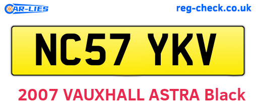 NC57YKV are the vehicle registration plates.