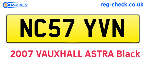 NC57YVN are the vehicle registration plates.