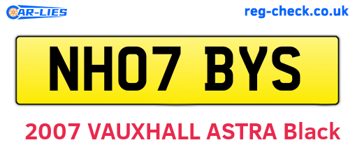 NH07BYS are the vehicle registration plates.