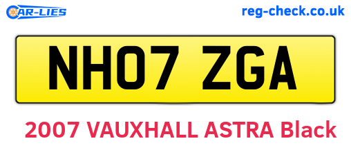 NH07ZGA are the vehicle registration plates.