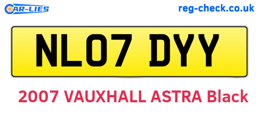 NL07DYY are the vehicle registration plates.